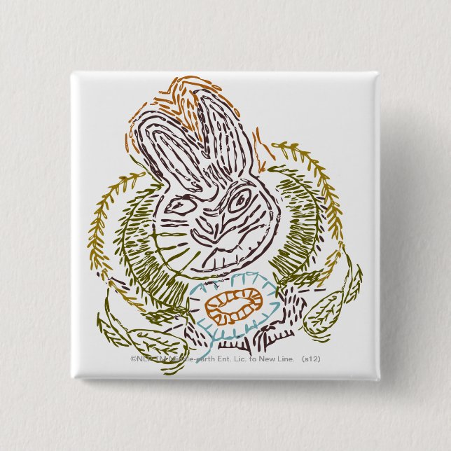 Macaron Carré 5 Cm Broderie RADAGAST™ (Devant)