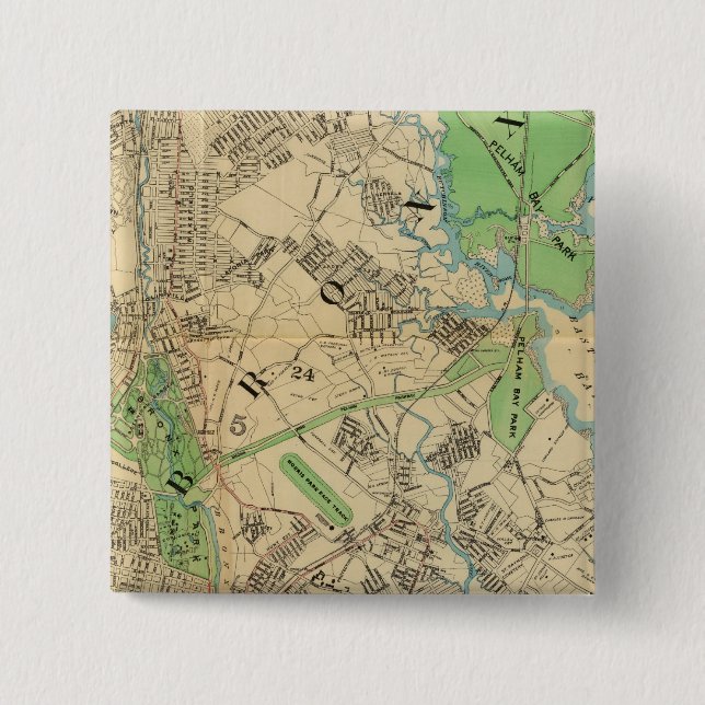 Macaron Carré 5 Cm Bronx, New York (Devant)