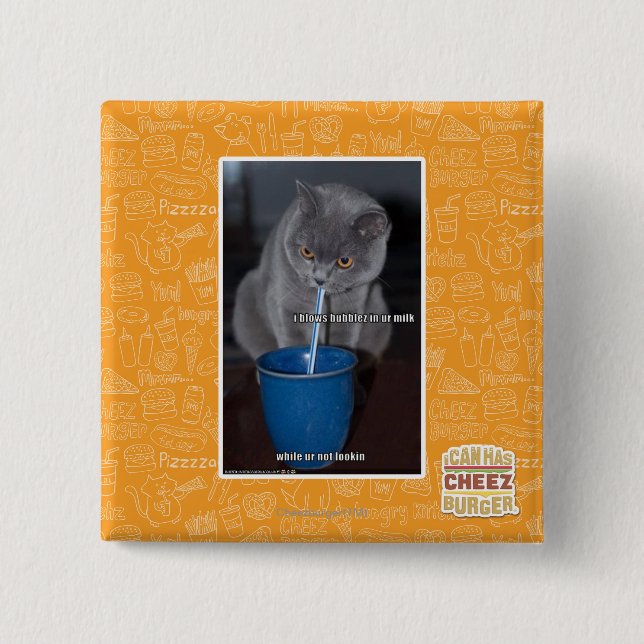 Macaron Carré 5 Cm Bulles de coups en lait d'ur (Devant)