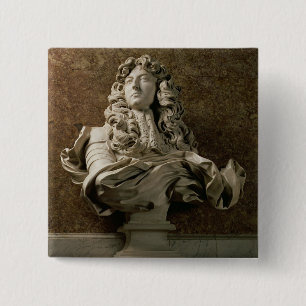 Macaron Carré 5 Cm Buste de portrait de Louis XIV (1638-1715), 1665,