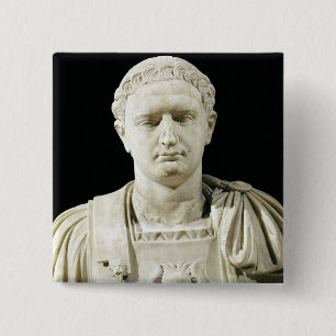Macaron Carré 5 Cm Buste d'empereur Domitian