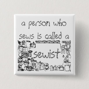 Macaron Carré 5 Cm button a person who sews is called a sewist