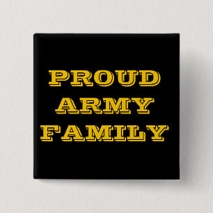 Macaron Carré 5 Cm Button Proud Army Family