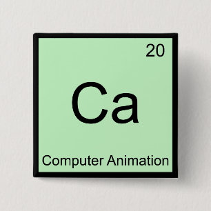 Macaron Carré 5 Cm Ca - Animation Informatique Élément Chimique Drôle