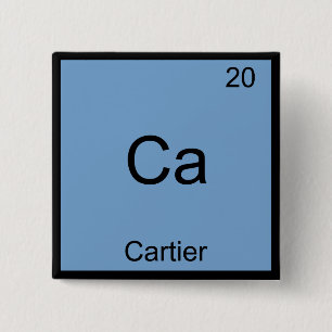 Macaron Carré 5 Cm Ca - Cartier T-shirt Symbole d'Élément de Chimie D