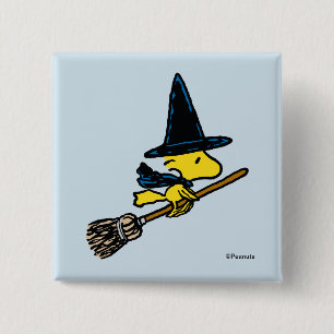 Macaron Carré 5 Cm cacahuètes   Woodstock Halloween Witch
