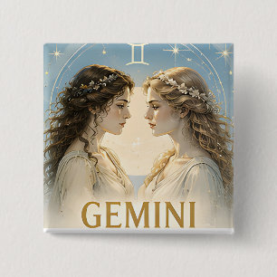 Macaron Carré 5 Cm Cadeau d'astrologie d'anniversaire du signe zodiac