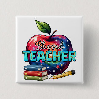 Macaron Carré 5 Cm Cadeau pour Enseignant | Enseignant Bienheureux