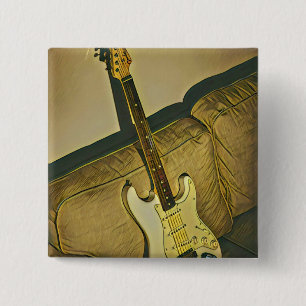 Macaron Carré 5 Cm Cadeau pour professeur de musique guitariste bassi