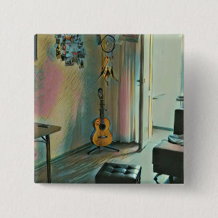 Macaron Carré 5 Cm Cadeaux de guitare pour elle