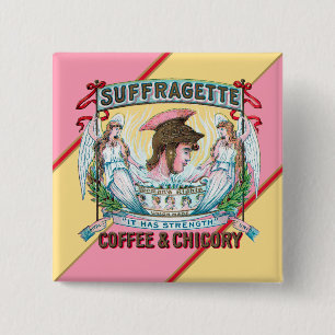Macaron Carré 5 Cm Café Suffragette et chicorée