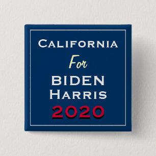 Macaron Carré 5 Cm CALIFORNIE Pour Bouton Carré BIDEN HARRIS 2020