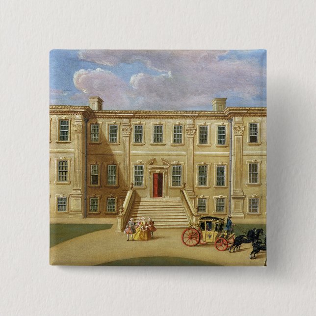 Macaron Carré 5 Cm Calke Hall, Derbyshire, Seat de monsieur Henry (Devant)