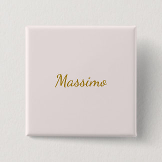 Macaron Carré 5 Cm Calligraphie élégante de couleur or et pastel Nom