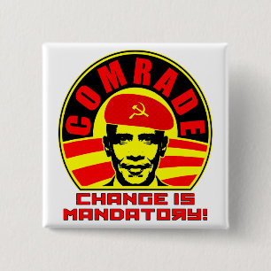 Macaron Carré 5 Cm Camarade Obama Button