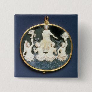 Macaron Carré 5 Cm Camée commémorant la victoire navale de