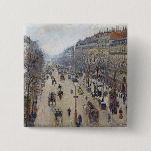 Macaron Carré 5 Cm Camille Pissarro - Boulevard Montmartre, matin