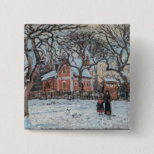 Macaron Carré 5 Cm Camille Pissarro - Châtaigniers à Louveciennes