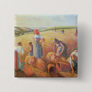 Macaron Carré 5 Cm Camille Pissarro   les glaneurs, 1889