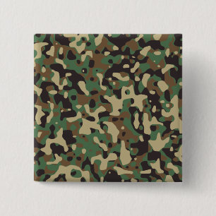 Macaron Carré 5 Cm Camo forêt