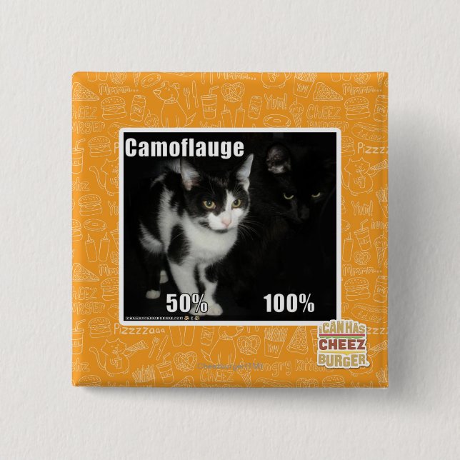 Macaron Carré 5 Cm Camouflage (Devant)