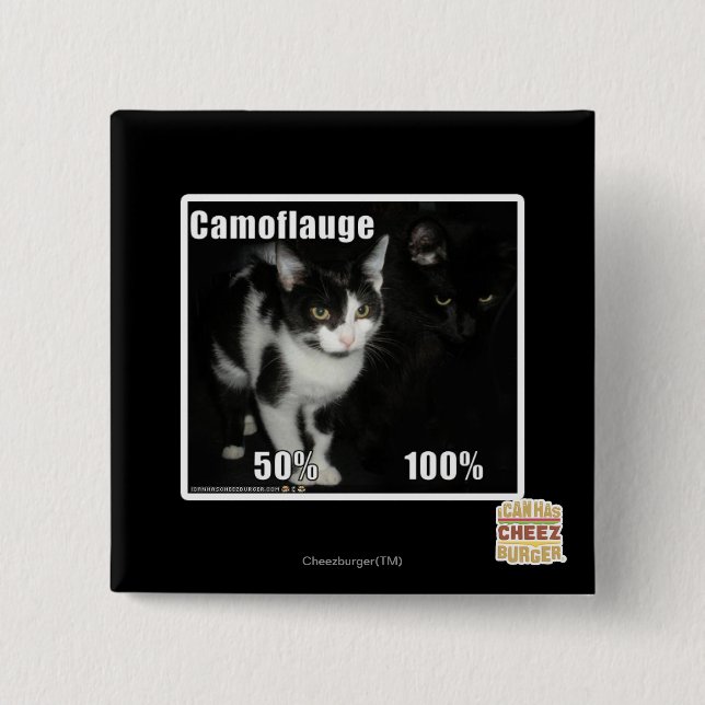 Macaron Carré 5 Cm Camouflage (Devant)