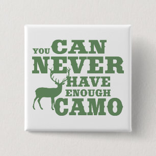 Macaron Carré 5 Cm Camouflage d'humour de chasse de cerfs communs