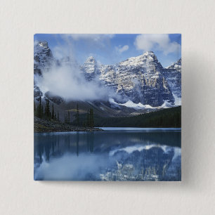 Macaron Carré 5 Cm Canada, Alberta, Parc national de Banff, Lac