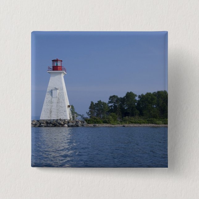 Macaron Carré 5 Cm Canada, Nouvelle-Écosse, Île du Cap-Breton, (Devant)