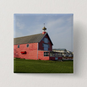 Macaron Carré 5 Cm Canada, Québec, Perce. IMAGE RESTREINTE : Pas