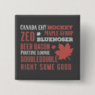 Macaron Carré 5 Cm Canada Slang Subway Art   