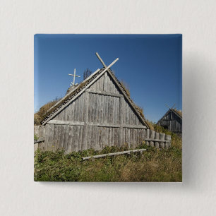 Macaron Carré 5 Cm Canada, Terre-Neuve-et-Labrador, L'Anse Aux 3