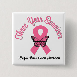 Macaron Carré 5 Cm Cancer du sein 3 ans Survivant