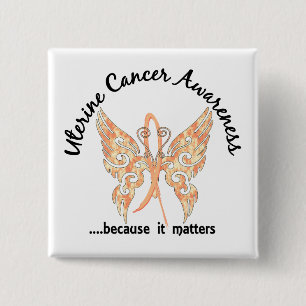 Macaron Carré 5 Cm Cancer utérin du papillon 6,1 grunges de tatouage