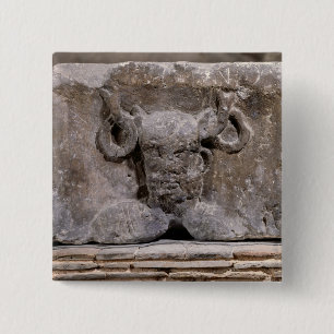 Macaron Carré 5 Cm Capital du pilier de Nautes dépeignant Cernunnos