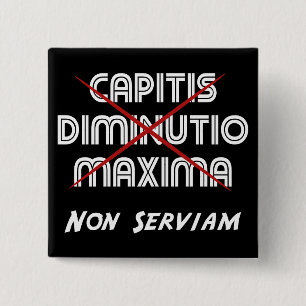 Macaron Carré 5 Cm capitis diminutio maxima non serviam en noir