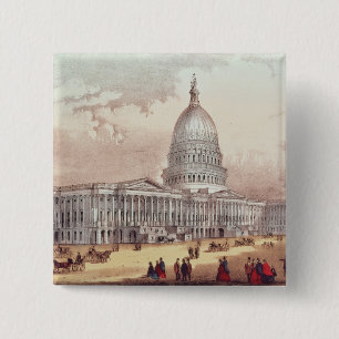 Macaron Carré 5 Cm Capitol des Etats-Unis, DC de Washington