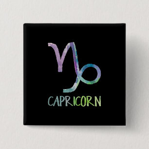Macaron Carré 5 Cm Capricorne Symbole Zodiaque Astrologie Chèvre de m