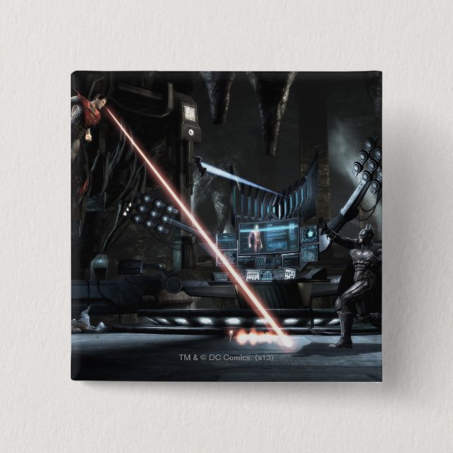 Macaron Carré 5 Cm Capture d'écran : Superman vs Batman (Devant)