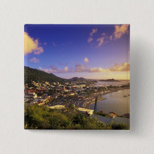 Macaron Carré 5 Cm Caraïbes, Antilles françaises, Saint-Martin.