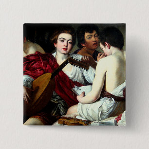 Macaron Carré 5 Cm Caravaggio le bouton de musiciens