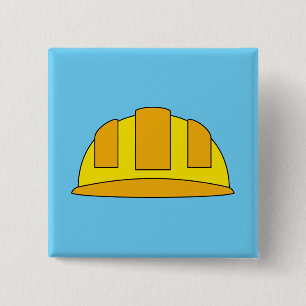 Macaron Carré 5 Cm Caricature de Casquette dur jaune