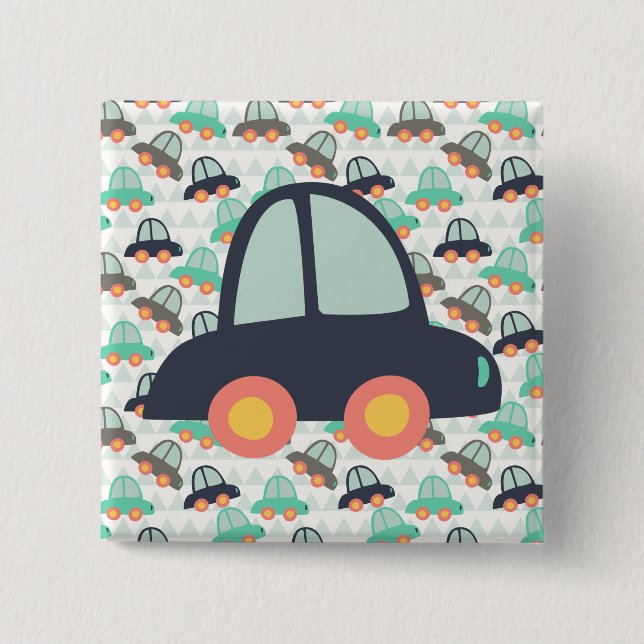 Macaron Carré 5 Cm Cars et More (Devant)