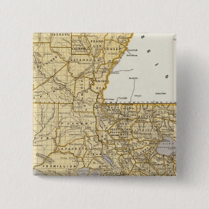 Macaron Carré 5 Cm Carte Atlas Louisiane