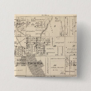 Macaron Carré 5 Cm Carte de la section du comté de Tulare T17S R23E