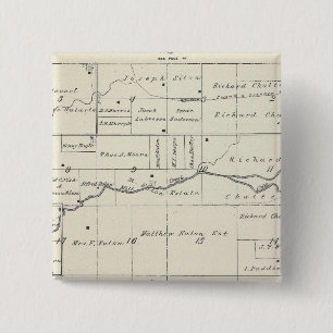 Macaron Carré 5 Cm Carte de la section du comté de Tulare T19S R23E