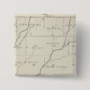 Macaron Carré 5 Cm Carte de la section du comté de Tulare T20S R25E