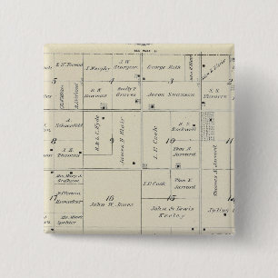 Macaron Carré 5 Cm Carte de la section du comté de Tulare T20S R26E