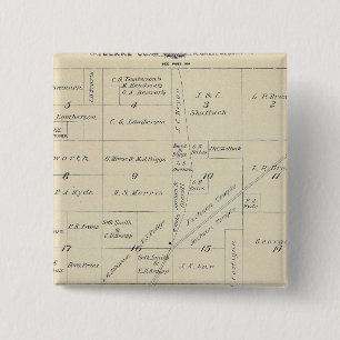 Macaron Carré 5 Cm Carte de la section du comté de Tulare T23S R23E