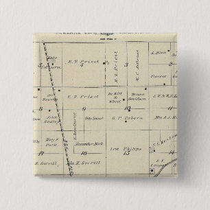 Macaron Carré 5 Cm Carte de la section du comté de Tulare T23S R25E